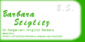 barbara stiglitz business card